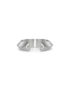 Slice large silver triangle ring