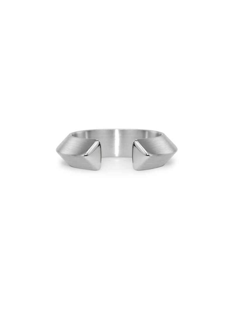 Bague triangle en argent Slice