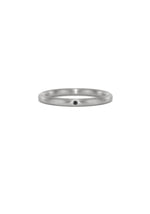 Slice silver round diamond band